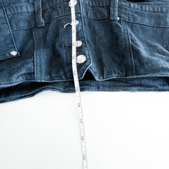 Dereon Women Denim Jeans Ultra High Waisted Corset Rhinestones Blue Sz 7/8 - Picture 11 of 13